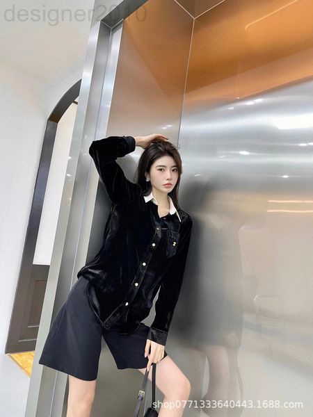 women's polos designer chaopai 22 early spring new style shirt velvet fabric is elegant, fashionable and classic embroidery nr74, White
women's polos designer chaopai 22 early spring new style shirt velvet fabric is elegant, fashionable and classic embroidery nr74, White