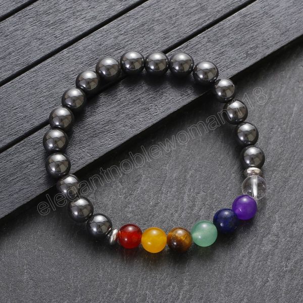 7 chakras yoga elastic bracelet men and women hematite stone bead reiki healing balance beads bracelet jewelry, Golden;silver
7 chakras yoga elastic bracelet men and women hematite stone bead reiki healing balance beads bracelet jewelry, Golden;silver