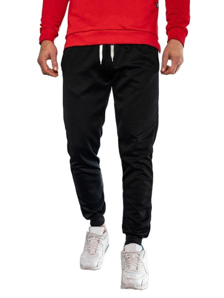 men solid drawstring sweatpants d0ql#, Black
