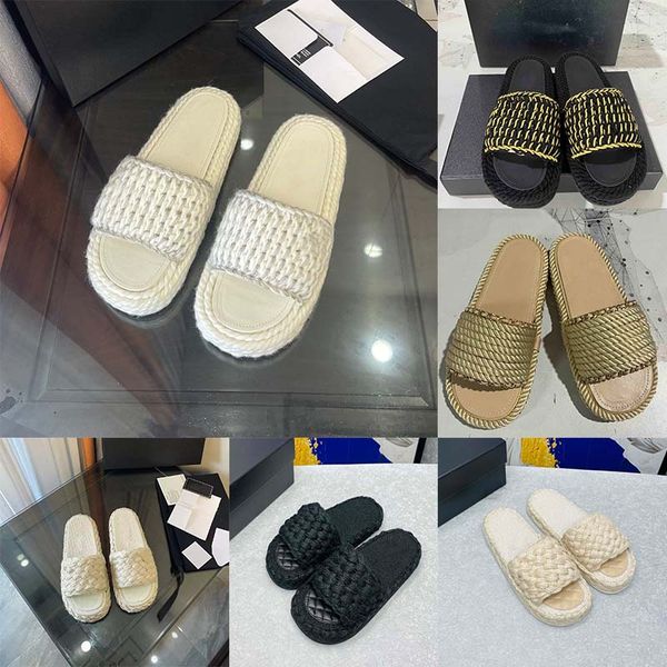 2022 designer women slippers honey sandals fashion woolen weaving shoe luxury chain knit platform slippers breathable open toe slides ladies, Black
2022 designer women slippers honey sandals fashion woolen weaving shoe luxury chain knit platform slippers breathable open toe slides ladies, Black