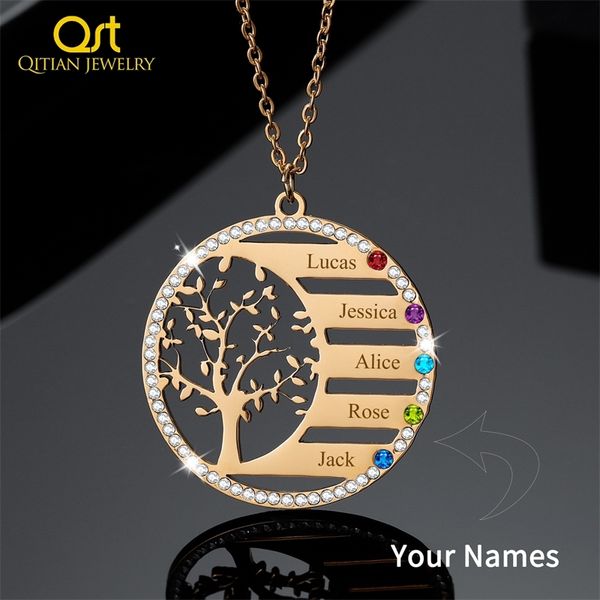 personalized family tree name necklace with birthstone crystal pendant engrave chain stainless steel jewelry christmas gift 220722, Silver
personalized family tree name necklace with birthstone crystal pendant engrave chain stainless steel jewelry christmas gift 220722, Silver