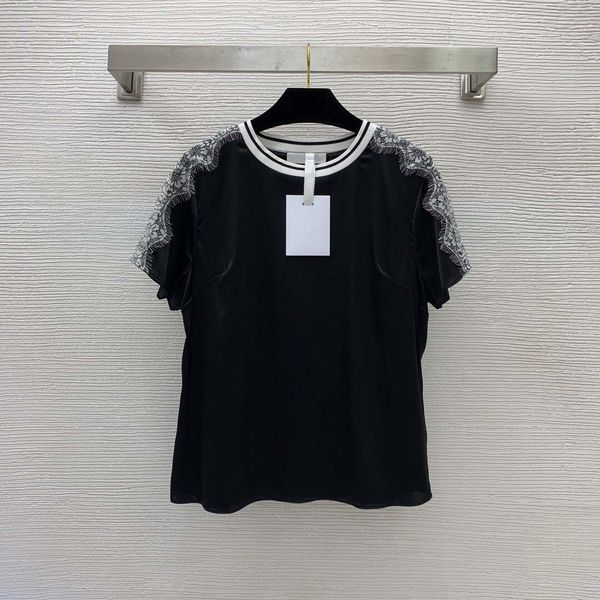 41 xxl 2022 milan runway spring brand same style t shirt short sleeve crew neck silk black fashion clothes womens weini, White;black
41 xxl 2022 milan runway spring brand same style t shirt short sleeve crew neck silk black fashion clothes womens weini, White;black