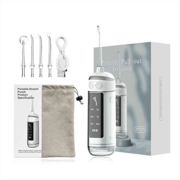 portable oral irrigator dental water thread for teeth cleaner rechargeable flosser 6 cleaning mode mouth washing machine 220513
portable oral irrigator dental water thread for teeth cleaner rechargeable flosser 6 cleaning mode mouth washing machine 220513