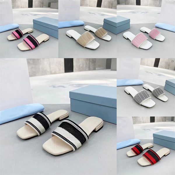 designer women slippers embroidered fabric slipper luxury summer slippers quilted nappa insole leather sole indoor shoes flat slide size 35-, Black
designer women slippers embroidered fabric slipper luxury summer slippers quilted nappa insole leather sole indoor shoes flat slide size 35-, Black