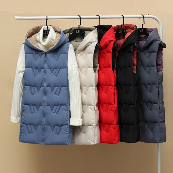 women's vests autumn winter two sides wear long vest warm hooded waistcoat 220823, Black;white
women's vests autumn winter two sides wear long vest warm hooded waistcoat 220823, Black;white