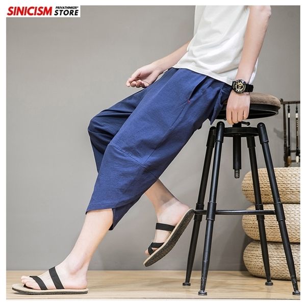 sinicism store men summer chinese style harem pants mens oversize joggers calf-length pants male loose pants linen bottoms lj201221, Black
sinicism store men summer chinese style harem pants mens oversize joggers calf-length pants male loose pants linen bottoms lj201221, Black