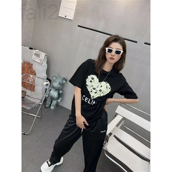 women's t-shirt designer chaopai 22 early spring new fashion digital love printing loose round neck t-shirt for men and women ou25, White
women's t-shirt designer chaopai 22 early spring new fashion digital love printing loose round neck t-shirt for men and women ou25, White