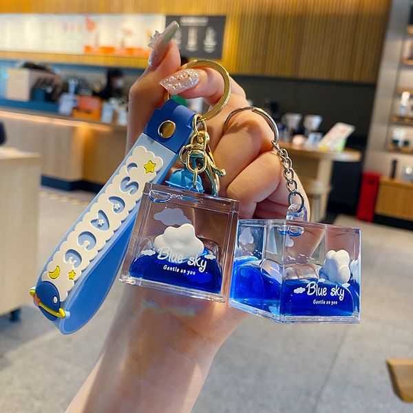 creative cartoon square oil floating cloud keychain cute trendy fashion car key chain handbag pendant, Silver
creative cartoon square oil floating cloud keychain cute trendy fashion car key chain handbag pendant, Silver