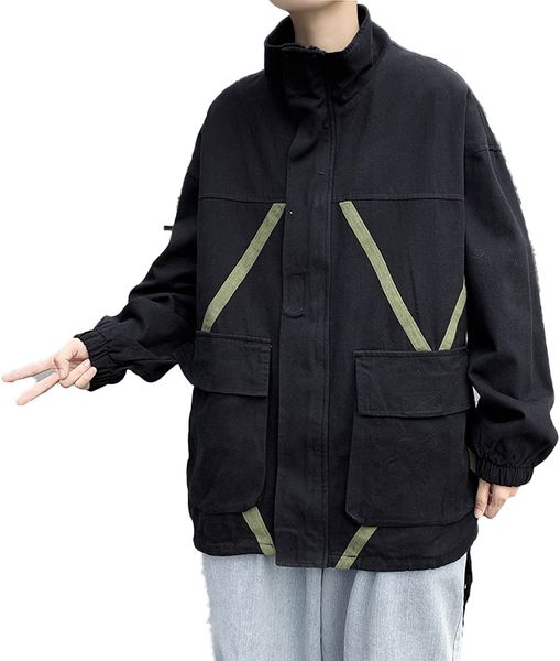 men's jackets large pocket tooling jacket fashion ins loose couple hip-hop spring and autumn harajuku coat men korean clothes, Black;brown
men's jackets large pocket tooling jacket fashion ins loose couple hip-hop spring and autumn harajuku coat men korean clothes, Black;brown