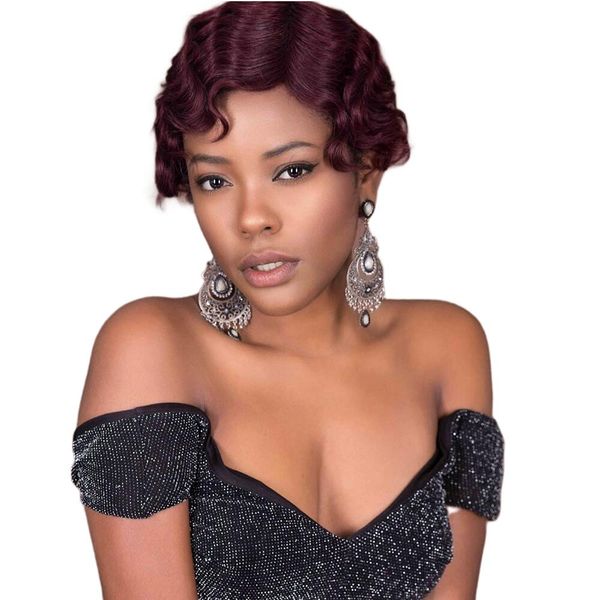 short finger wave none lace wigs for women remy real hair pixie cut human hair wig machine made mix color 1b,2# 27# 99j#, Black;brown
short finger wave none lace wigs for women remy real hair pixie cut human hair wig machine made mix color 1b,2# 27# 99j#, Black;brown