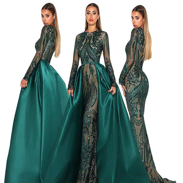 vintage dubai mermaid evening dress with detachable train muslim sequin prom dresses emerald green 2022 long sleeve formal party gowns abaya, Black;red
vintage dubai mermaid evening dress with detachable train muslim sequin prom dresses emerald green 2022 long sleeve formal party gowns abaya, Black;red