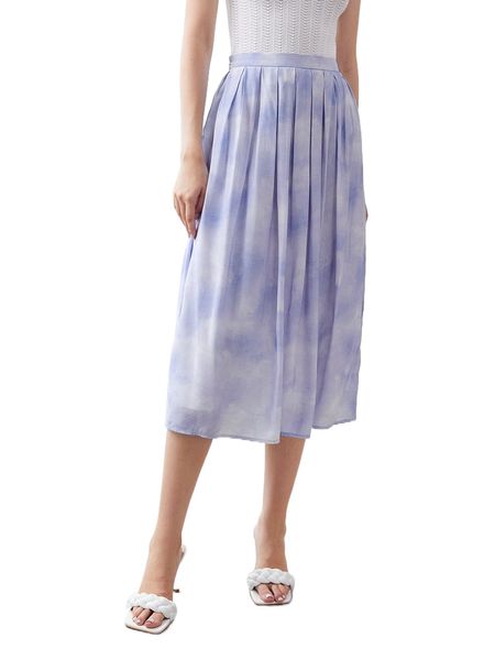 motf premium viscose printed flowy skirt m299#, Black 
motf premium viscose printed flowy skirt m299#, Black