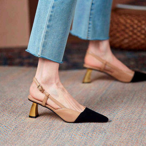 sandals new wowen sandals mixed colors mid heels ladies pumps ankle strap pointed toe woman shoes fashion summer female sandal 220325, Black
sandals new wowen sandals mixed colors mid heels ladies pumps ankle strap pointed toe woman shoes fashion summer female sandal 220325, Black