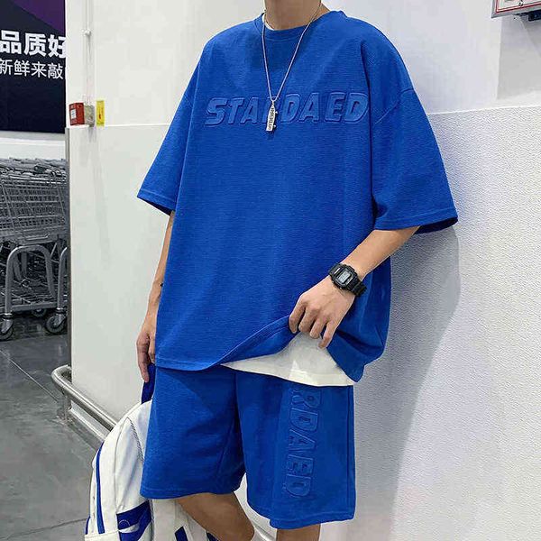 ins bump klein blue waffle short sleeve t-shirt set men's plus size fat 230 kg 5xl, White;black
ins bump klein blue waffle short sleeve t-shirt set men's plus size fat 230 kg 5xl, White;black