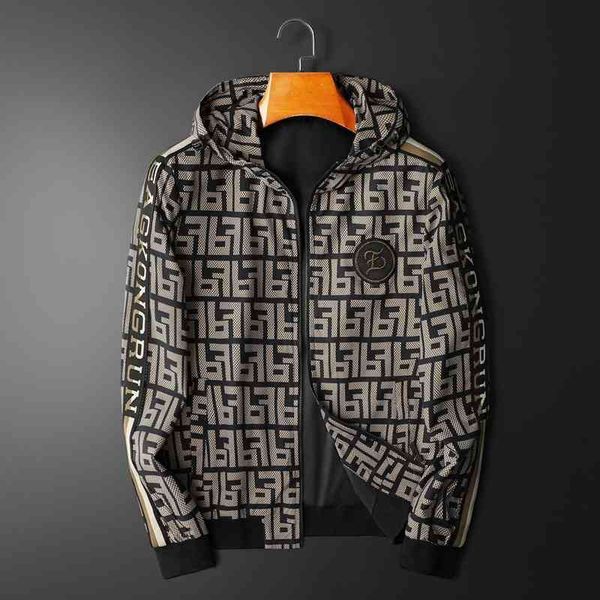 2022 autumn new casual youth et korean slim fit fashion hooded coat, Black;brown