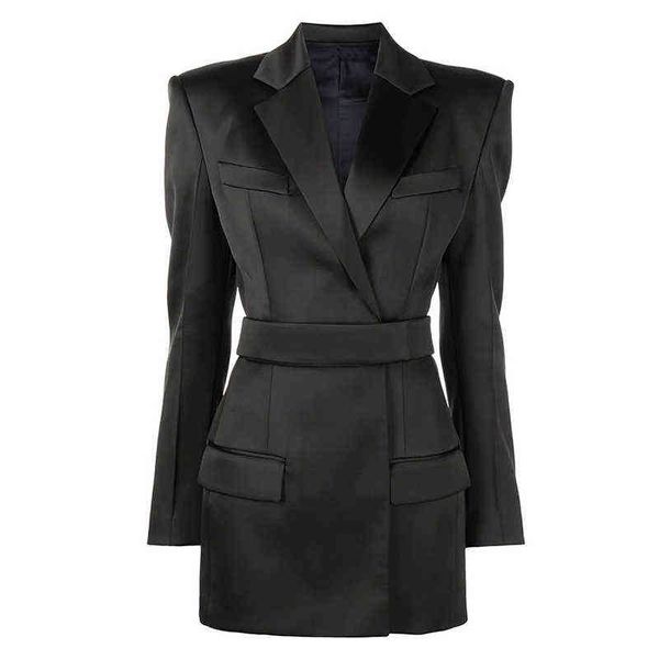 satin blazer dress with belt pink black suit 2022 new designer temperament bright satin long sleeves mini dress j220813, White;black
satin blazer dress with belt pink black suit 2022 new designer temperament bright satin long sleeves mini dress j220813, White;black