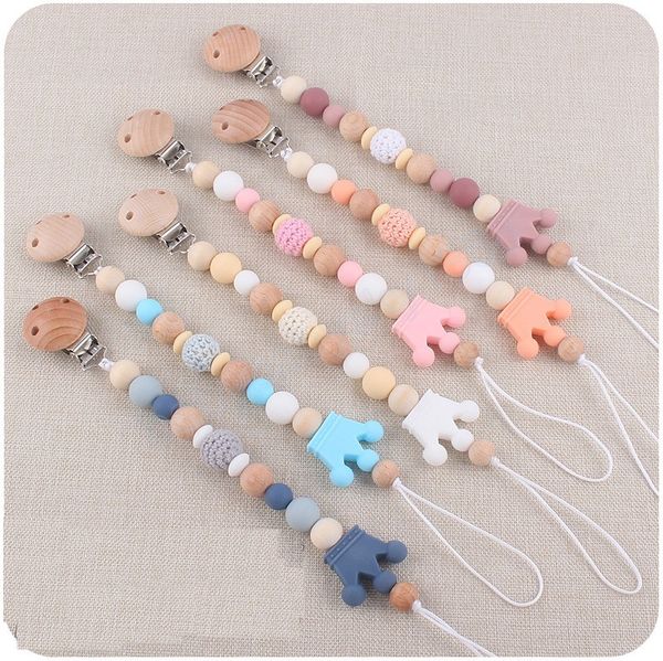 baby pacifier holders beech clips creative soild color crown silicone beads pacifiers newborn nipple holder soother anti-drop chain
baby pacifier holders beech clips creative soild color crown silicone beads pacifiers newborn nipple holder soother anti-drop chain