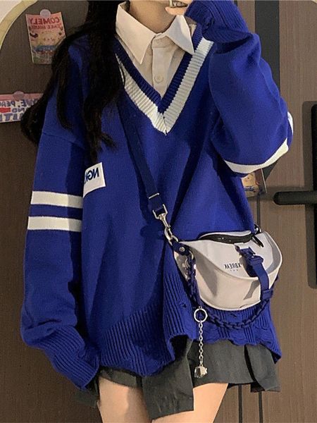 harajuku sweater women long sleeve oversized streetwear y2k preppy style jumpers korean fashion vintage kawaii sueteres 220816, White;black
harajuku sweater women long sleeve oversized streetwear y2k preppy style jumpers korean fashion vintage kawaii sueteres 220816, White;black