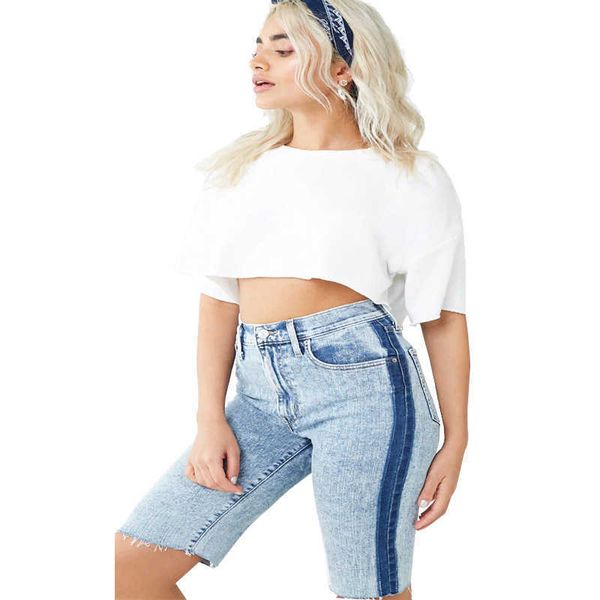knee 2020 women length jeans classical short jeans patchwork casual mid waist casual slim fit female trousers, Blue
knee 2020 women length jeans classical short jeans patchwork casual mid waist casual slim fit female trousers, Blue