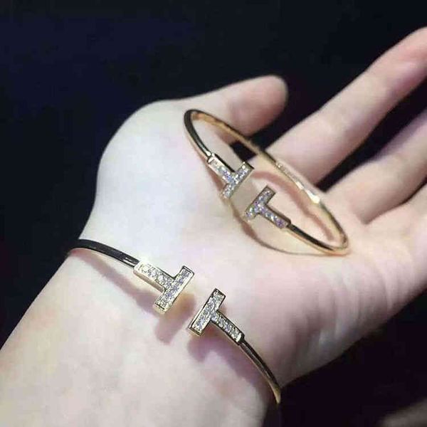 designer 2022 tiktok design t double opening adjustable all match bracelet., Silver
designer 2022 tiktok design t double opening adjustable all match bracelet., Silver