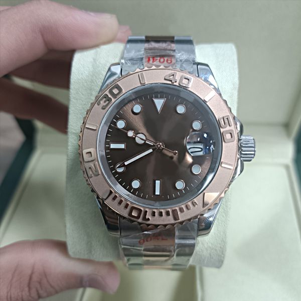 luxury men's watch style 40mm grey dial automatic mechanical watches sapphire glass classic folding strap super luminous waterproof yac, Slivery;brown
luxury men's watch style 40mm grey dial automatic mechanical watches sapphire glass classic folding strap super luminous waterproof yac, Slivery;brown