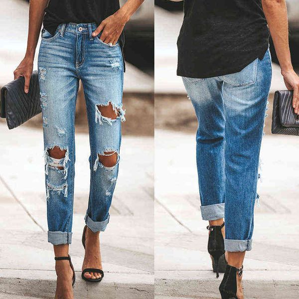 women 2022 summer loose casual pants street wear wash blue denim pants ripped jeans retro high waist wide pipe pants l220726
women 2022 summer loose casual pants street wear wash blue denim pants ripped jeans retro high waist wide pipe pants l220726