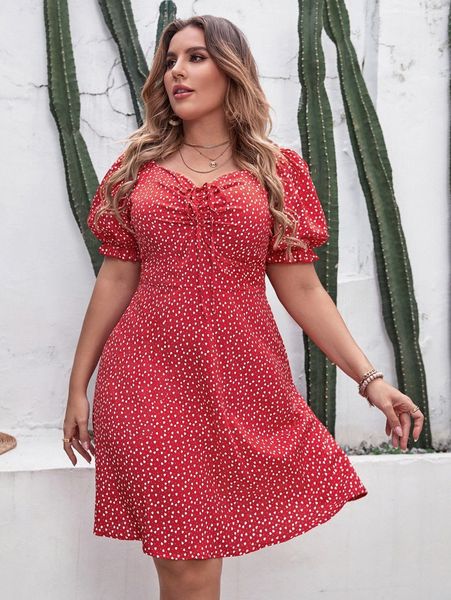 plus allover heart a-line dress 38h1#, Black
plus allover heart a-line dress 38h1#, Black