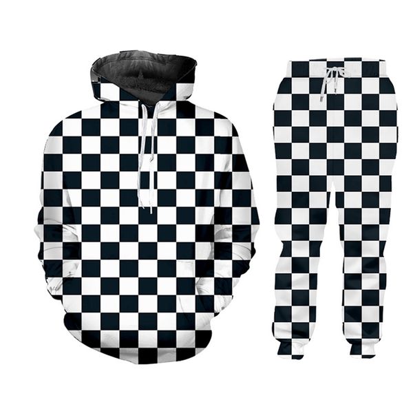 ujwi black and white plaid checkerboard casual streetwear sweatshirt and pants crewneck hoodie pullovers men women tracksuit lj201125, Gray
ujwi black and white plaid checkerboard casual streetwear sweatshirt and pants crewneck hoodie pullovers men women tracksuit lj201125, Gray