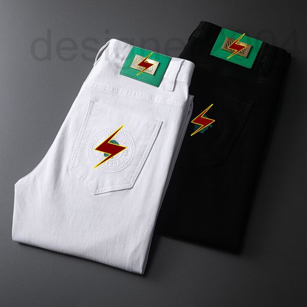 men's jeans designer 2022 spring summer jeans men's versatile black and white two-color cotton elastic small feet slim fitting kor, Blue
men's jeans designer 2022 spring summer jeans men's versatile black and white two-color cotton elastic small feet slim fitting kor, Blue
