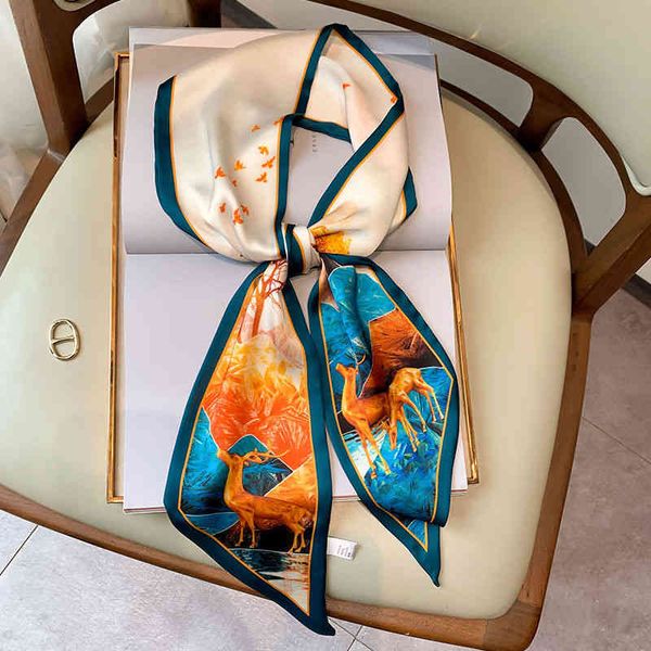 designer silk head bag hair scarf new fashion french retro oil painting silk female hair band thin and narrow strip decorative scarf binding, Blue;gray
designer silk head bag hair scarf new fashion french retro oil painting silk female hair band thin and narrow strip decorative scarf binding, Blue;gray