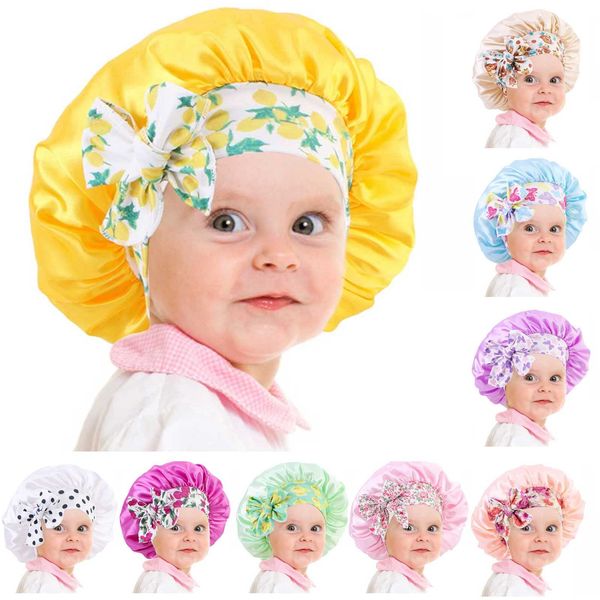 2022 newborn elastic headband satin sleep cap kids bow tie nightcap baby satin round hat hair care solid shower cap casquette, Yellow
2022 newborn elastic headband satin sleep cap kids bow tie nightcap baby satin round hat hair care solid shower cap casquette, Yellow