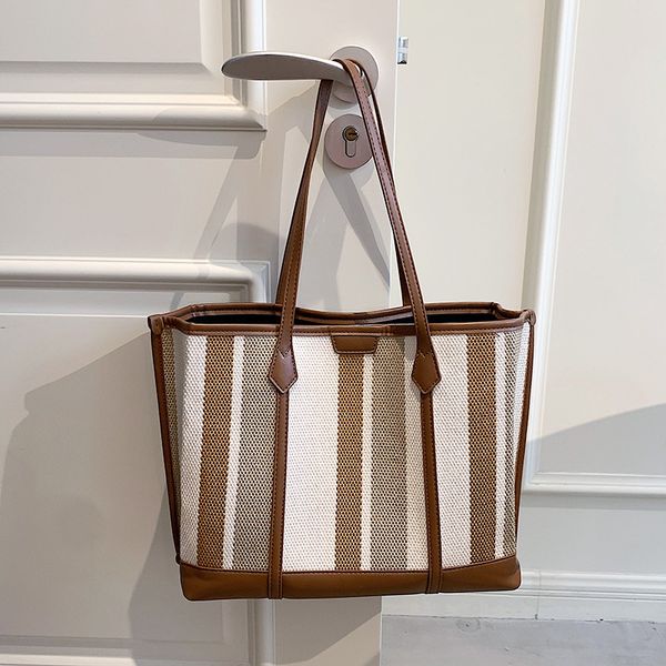 canvas tote bag women shopper bag luxury designer handbag fashion casual commuter large capacity color stripes shoulder bag
canvas tote bag women shopper bag luxury designer handbag fashion casual commuter large capacity color stripes shoulder bag