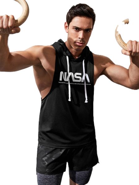 men letter graphic drawstring hooded sports tank r9pk#, White;black
men letter graphic drawstring hooded sports tank r9pk#, White;black