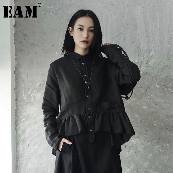 eam spring autumn lapel long sleeve white lays ruffles split joint loose shirt women blouse fashion je82400s y200402
eam spring autumn lapel long sleeve white lays ruffles split joint loose shirt women blouse fashion je82400s y200402