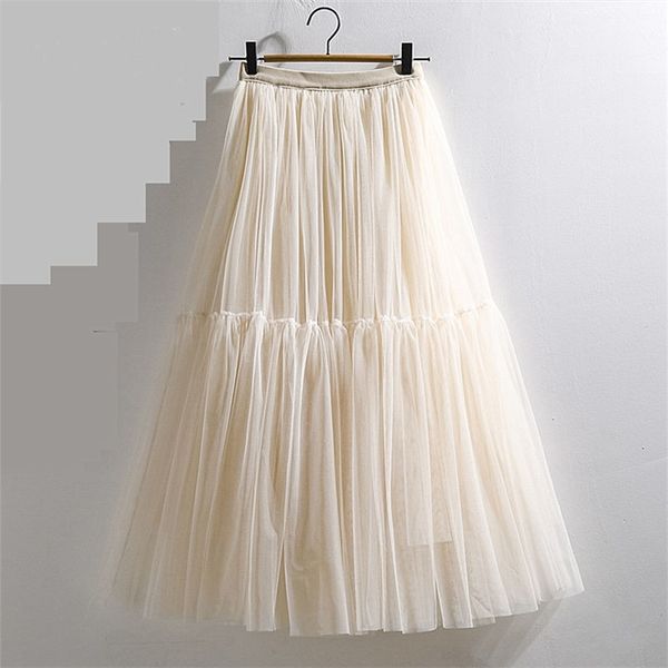 women skirt beige black pink high waist lace tutu skirt aline simple elegant mesh tulle midi skirt spring autumn mujer faldas 220611
women skirt beige black pink high waist lace tutu skirt aline simple elegant mesh tulle midi skirt spring autumn mujer faldas 220611