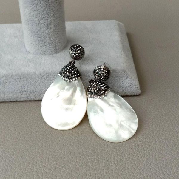 stud yygem natural white pear shell black macarsite pave earrings fashion statement party wedding, Golden;silver
stud yygem natural white pear shell black macarsite pave earrings fashion statement party wedding, Golden;silver