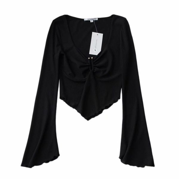 summer retro threaded trumpet sleeves micro-beam corset v-neck t-shirt women, fungus pleated short women 220407, White
summer retro threaded trumpet sleeves micro-beam corset v-neck t-shirt women, fungus pleated short women 220407, White