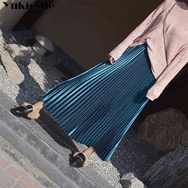 spring women long skirts chic brand a line women pleated skirts high waist women midi skirt faldas mujer saias 210412, Black
spring women long skirts chic brand a line women pleated skirts high waist women midi skirt faldas mujer saias 210412, Black