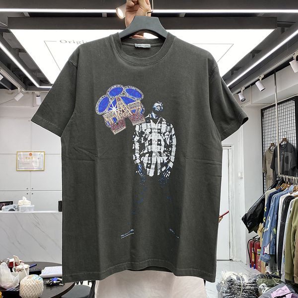 2022ss washed heavy fabric t shirt men women 1 quality summer style t-shirt tee, White;black
2022ss washed heavy fabric t shirt men women 1 quality summer style t-shirt tee, White;black