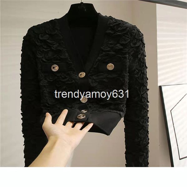 women's jackets 22 years early spring small fragrance temperament fold single breasted v-neck cardigan coat autumn korean version publi, Black;brown
women's jackets 22 years early spring small fragrance temperament fold single breasted v-neck cardigan coat autumn korean version publi, Black;brown