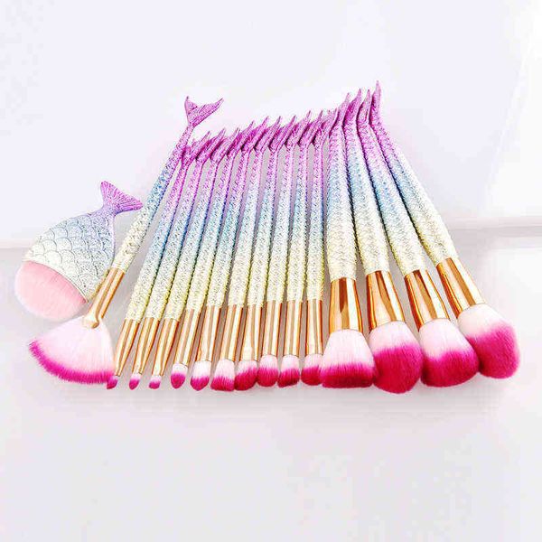 pincéis de maquiagem estilo sereia conjunto para aplicação base corretivo blush sombra sobrancelha ferramentas cosméticas 0311
pincéis de maquiagem estilo sereia conjunto para aplicação base corretivo blush sombra sobrancelha ferramentas cosméticas 0311