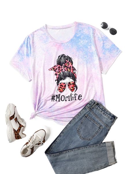 plus tie dye letter & figure graphic tee a4lc#, Black
plus tie dye letter & figure graphic tee a4lc#, Black