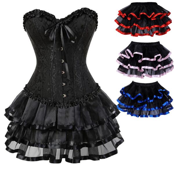 women s jacquard lace up overbust corset bustiers dress gothic body shaper mini skirt tutu plus size xs 7xl 220524
women s jacquard lace up overbust corset bustiers dress gothic body shaper mini skirt tutu plus size xs 7xl 220524