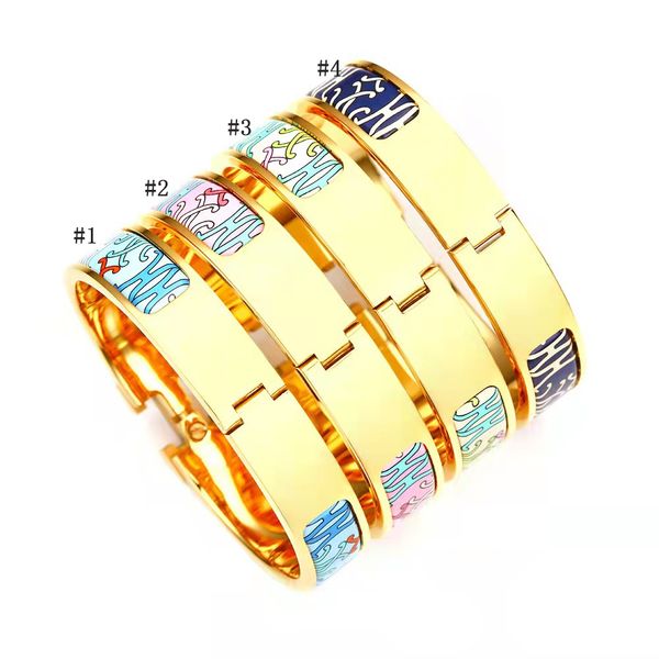 titanium steel bracelet gold plated enamel bangle bracelet fashion women's buckle bracelets, Black
titanium steel bracelet gold plated enamel bangle bracelet fashion women's buckle bracelets, Black