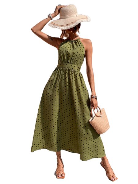 p.olka d.ot t.ie b.ack h.alter neck d.ress r6mr#, Black;gray
p.olka d.ot t.ie b.ack h.alter neck d.ress r6mr#, Black;gray