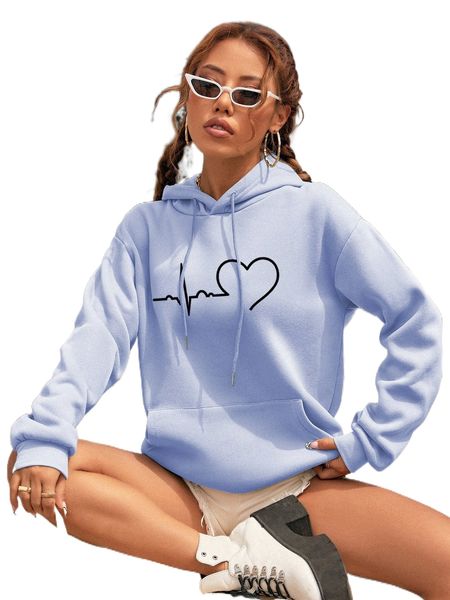 ecg & heart print drop shoulder kangaroo pocket drawstring thermal hoodie n13g#, Black
ecg & heart print drop shoulder kangaroo pocket drawstring thermal hoodie n13g#, Black