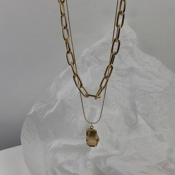 pendant necklaces u-magical hiphop irregular double layer geometric necklace for women gold color chunky chain metallic jewelry, Silver
pendant necklaces u-magical hiphop irregular double layer geometric necklace for women gold color chunky chain metallic jewelry, Silver