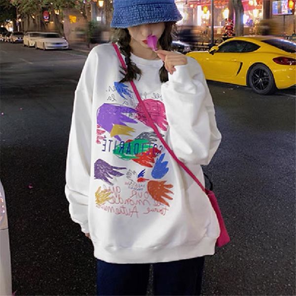 women's hoodies & sweatshirts designer 6535 cotton printed sweater women's spring and autumn 2021 new korean ins super fire graffi, Black
women's hoodies & sweatshirts designer 6535 cotton printed sweater women's spring and autumn 2021 new korean ins super fire graffi, Black