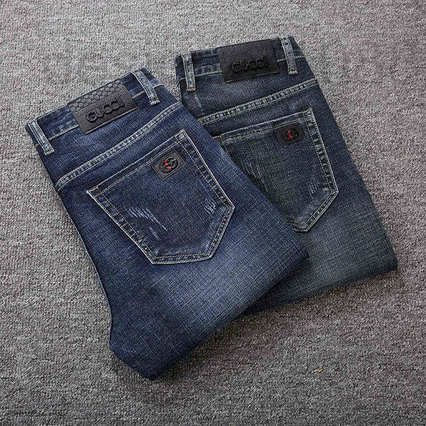 men's jeans designer g double straight brand wear korean slim fit trend elastic casual pants fgf0, Blue
men's jeans designer g double straight brand wear korean slim fit trend elastic casual pants fgf0, Blue
