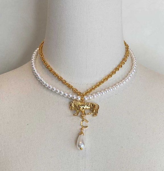 2022 charm pendant necklace with lion shape and nature shell beads in 18k gold plated for women wedding jewelry gift have box stamp double l, Golden
2022 charm pendant necklace with lion shape and nature shell beads in 18k gold plated for women wedding jewelry gift have box stamp double l, Golden